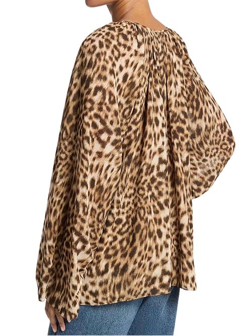 Blusa in georgette con stampa animalier Michael Kors | MF6414BLE4211